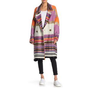 Free People Broad Horizons Striped Coat